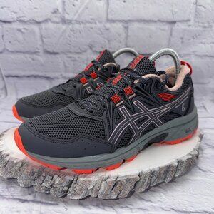 Asics Gel-Venture 8 Running Shoes Women's 8.5 Sneakers Gray Orange Pink